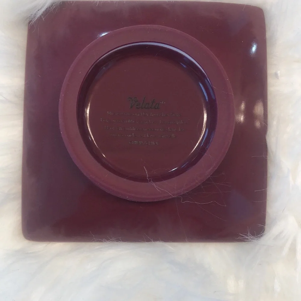BRAND NEW LISTED ITEM Velata SERVE 4 Square Nesting Multi Colored STUNNING Plate